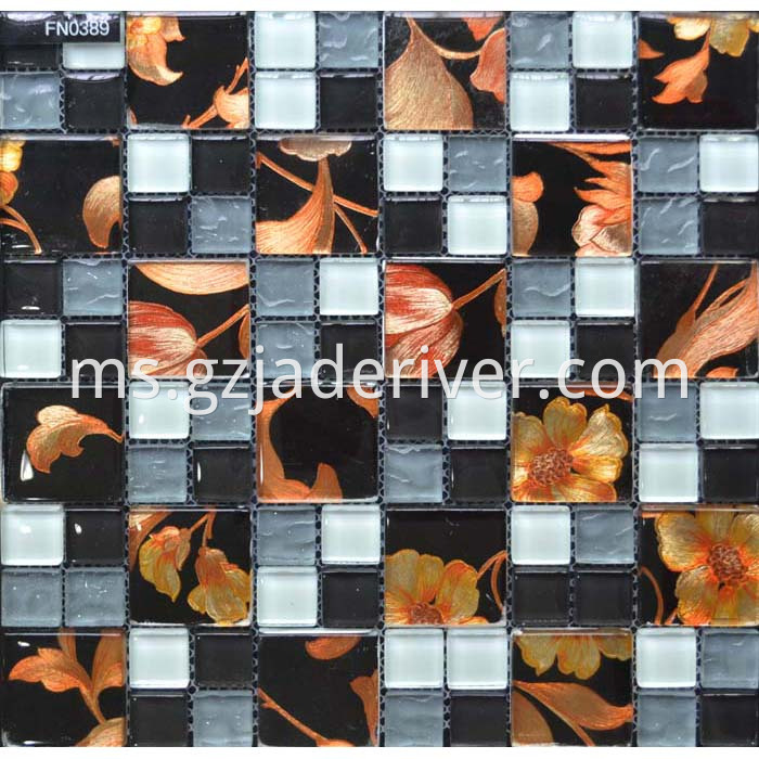 Mixed 10x10 Glass Mosaic Tiles Sheets For